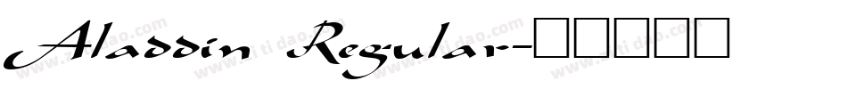 Aladdin Regular字体转换